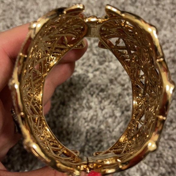 Rhinestone Gold Bracelet - Picture 3 of 5